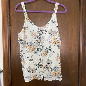 White with floral tank top